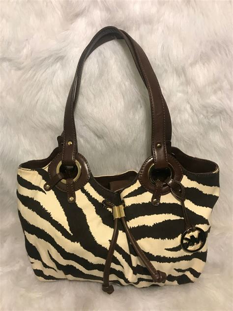 Vintage MICHAEL KORS Nylon & leather zebra bag 